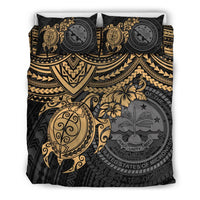 Federated States Of Micronesia Duvet Cover Set - Golden Turtle - Polynesian Pride