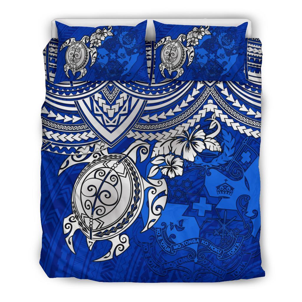 Tonga Polynesian Duvet Cover Set - Blue Turtle - Polynesian Pride