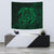 Hawaii Turtle Kanaka Map Hibiscus Poly Tapestry - Green Wall Tapestry 75cm*90cm Green - Polynesian Pride