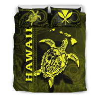 Polynesian Hawaii Duvet Cover Set - Turtle Hawaiian Yellow - Polynesian Pride