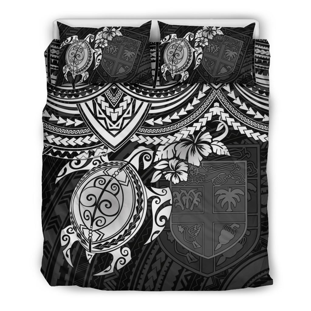 Fiji Polynesian Duvet Cover Set - White Turtle - Polynesian Pride