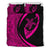 Hawaiian Turtle Fish Hook Hibiscus Polynesian Bedding Set - Circle Style Pink Pink - Polynesian Pride
