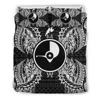 Polynesian Bedding Set - Yap Duvet Cover Set Map Black - Polynesian Pride