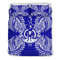 Polynesian Bedding Set - Vanuatu Duvet Cover Set Map Blue - Polynesian Pride