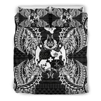 Polynesian Bedding Set - Tonga Duvet Cover Set Map Black - Polynesian Pride