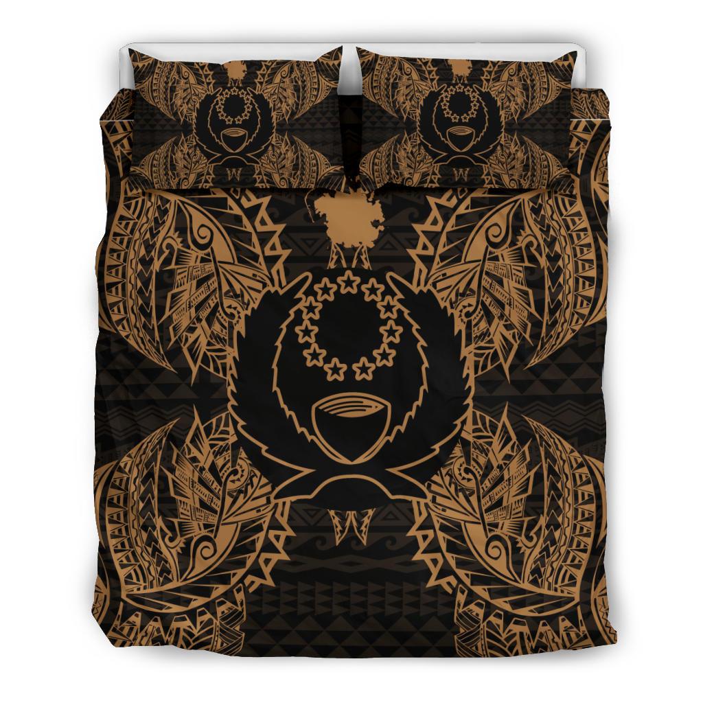 Polynesian Bedding Set - Pohnpei Duvet Cover Set Map Gold - Polynesian Pride
