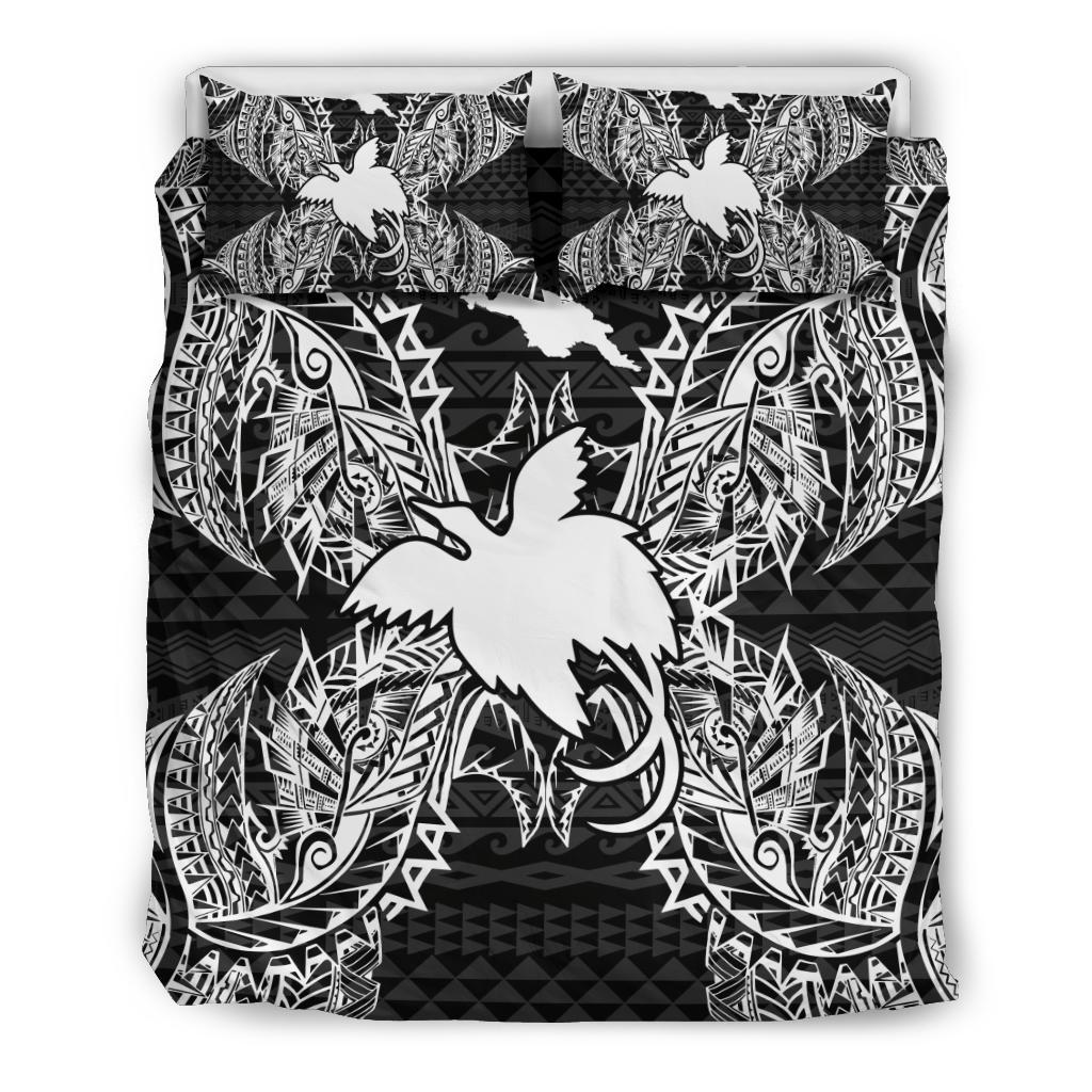 Polynesian Bedding Set - Papua New Guinea Duvet Cover Set Map Black - Polynesian Pride