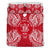Polynesian Bedding Set - Niue Duvet Cover Set Map Red White - Polynesian Pride