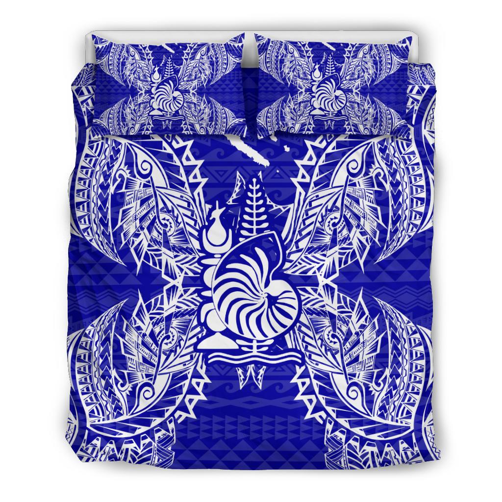 Polynesian Bedding Set - New Caledonia Duvet Cover Set Map Blue - Polynesian Pride