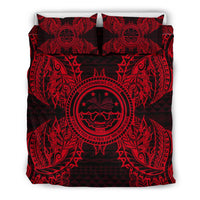 Polynesian Bedding Set - Federated States of Micronesian Duvet Cover Set Map Red - Polynesian Pride