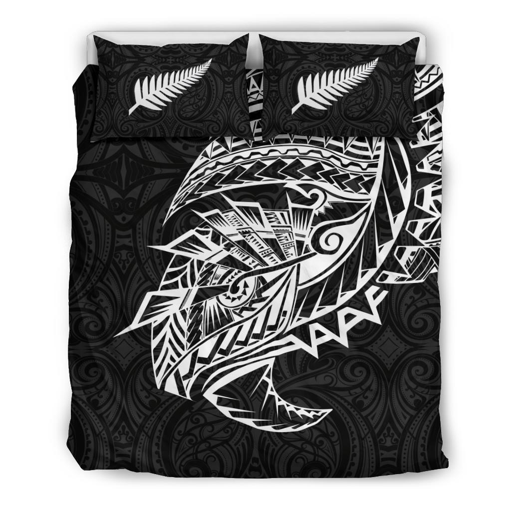 Maori Tattoo Bedding Set Polynesian Style Black Black - Polynesian Pride