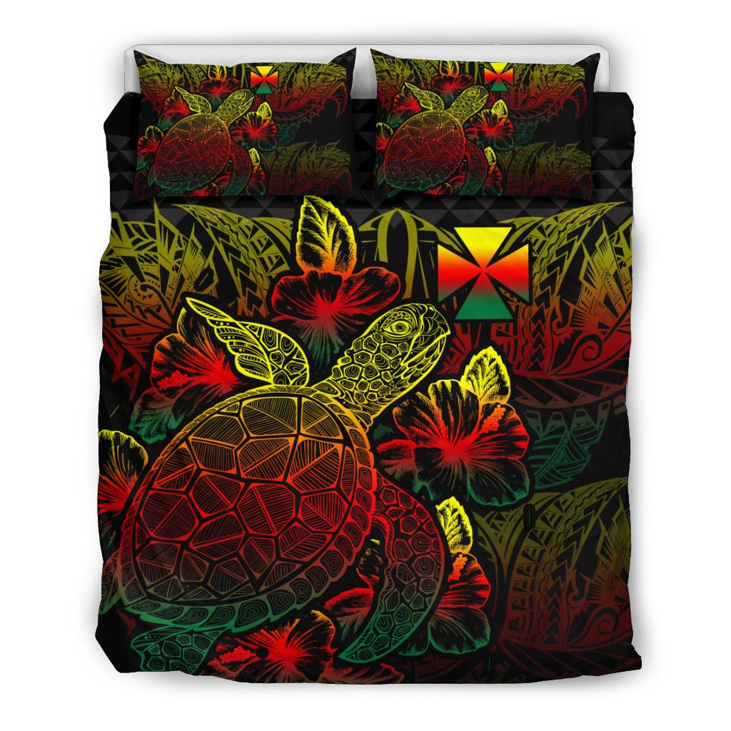 Polynesian Bedding Set - Wallis And Futuna Duvet Cover Set Reggae Color - Polynesian Pride