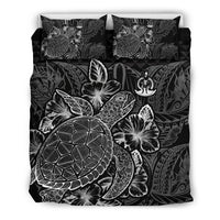 Polynesian Bedding Set - Vanuatu Duvet Cover Set Black Color - Polynesian Pride