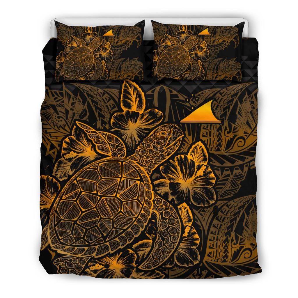 Polynesian Bedding Set - Tokelau Duvet Cover Set Gold Color - Polynesian Pride