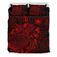 Polynesian Bedding Set - Samoa Duvet Cover Set Red Color - Polynesian Pride