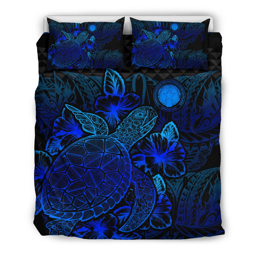 Polynesian Bedding Set - Northern Mariaba Islands Duvet Cover Set Blue Color - Polynesian Pride