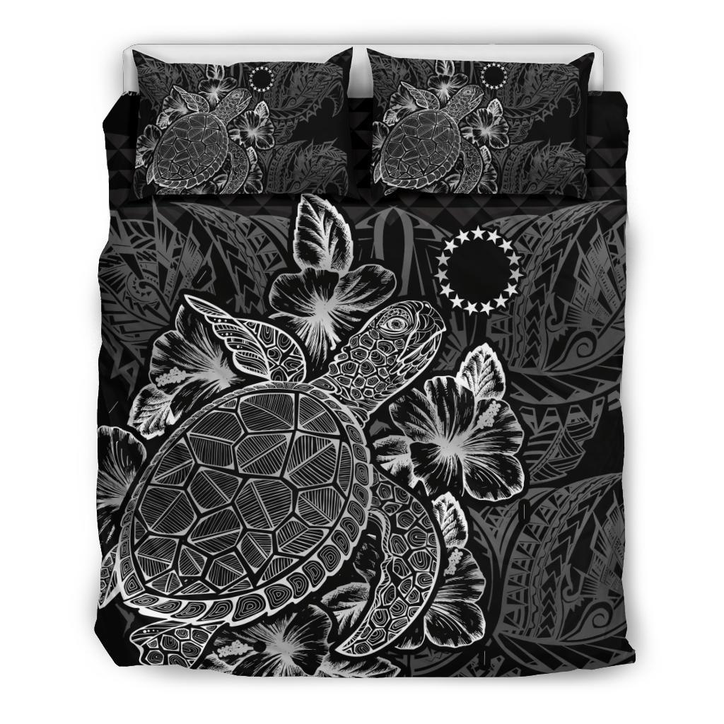 Polynesian Bedding Set - Cook Islands Duvet Cover Set Black Color - Polynesian Pride