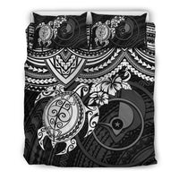 Polynesian Bedding Set - Yap Duvet Cover - White Turtle - Polynesian Pride