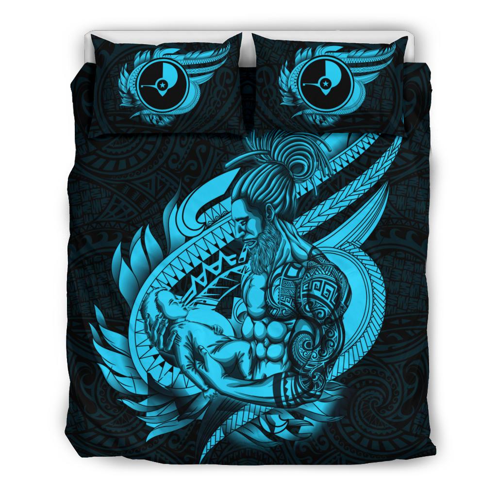 Polynesian Bedding Set - Yap Duvet Cover Set Father And Son Emerald - Polynesian Pride