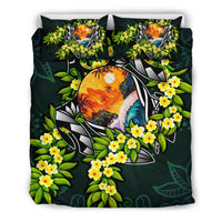 Polynesian Bedding Set - Ti Leaf Lei Turtle Duvet Cover Set - Polynesian Pride