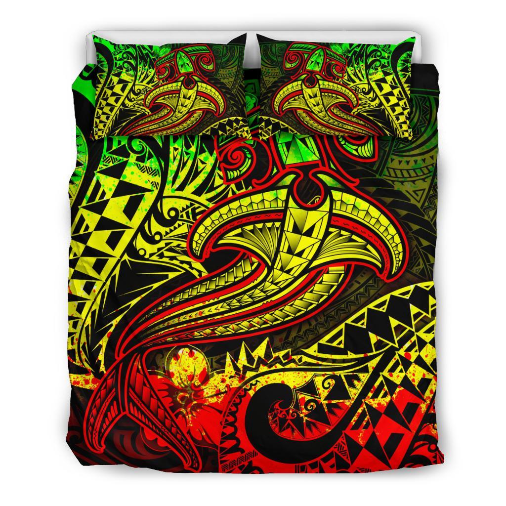 Polynesian Bedding Set - Reggae Shark Polynesian Tattoo - Polynesian Pride