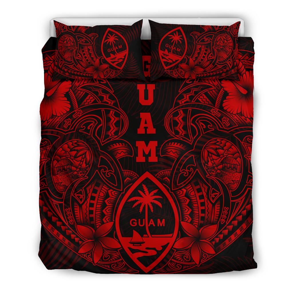 Polynesian Bedding Set - Guam Duvet Cover Sets - Red Turtle Homeland - Polynesian Pride