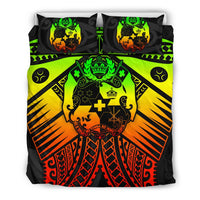 Tonga Polynesian Bedding Set - Tonga Reggae Seal with Polynesian tattoo - Polynesian Pride