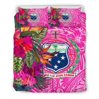Samoa Bedding Set - Hibiscus Polynesian Pattern Pink Version - Polynesian Pride