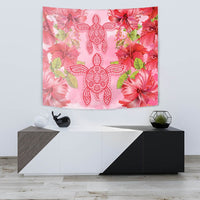 Hawaii Turtle Hibiscus Tapestry - Pink Style Wall Tapestry 75cm*90cm Pink - Polynesian Pride