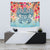 Hawaii Turtle Ohana Stary Night Hibiscus Tapestry Wall Tapestry Pastel - Polynesian Pride