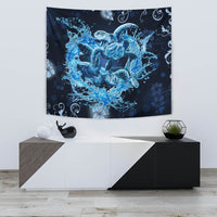 Hawaii Turtle Sea Ohana Tapestry Wall Tapestry 75cm*90cm Blue - Polynesian Pride