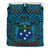 Samoa Bedding Set - Samoa Coat Of Arm, Polynesian Tattoo (Blue) - Polynesian Pride