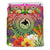 Papua New Guinea Polynesian Bedding Set - Manta Ray Tropical Flowers - Polynesian Pride
