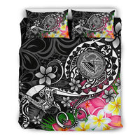 American Samoa Polynesian Bedding Set - Turtle Plumeria (Black) - Polynesian Pride