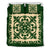 Hawaiian Bedding Set Royal Pattern - Emerald Green Art - Polynesian Pride