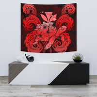 Hawaii Turtle Wave Polynesian Tapestry - Hey Style Red Wall Tapestry 75cm*90cm Red - Polynesian Pride