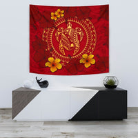 Hawaii Turtle Polynesian Tapestry - Oil Style Wall Tapestry 75cm*90cm Red - Polynesian Pride