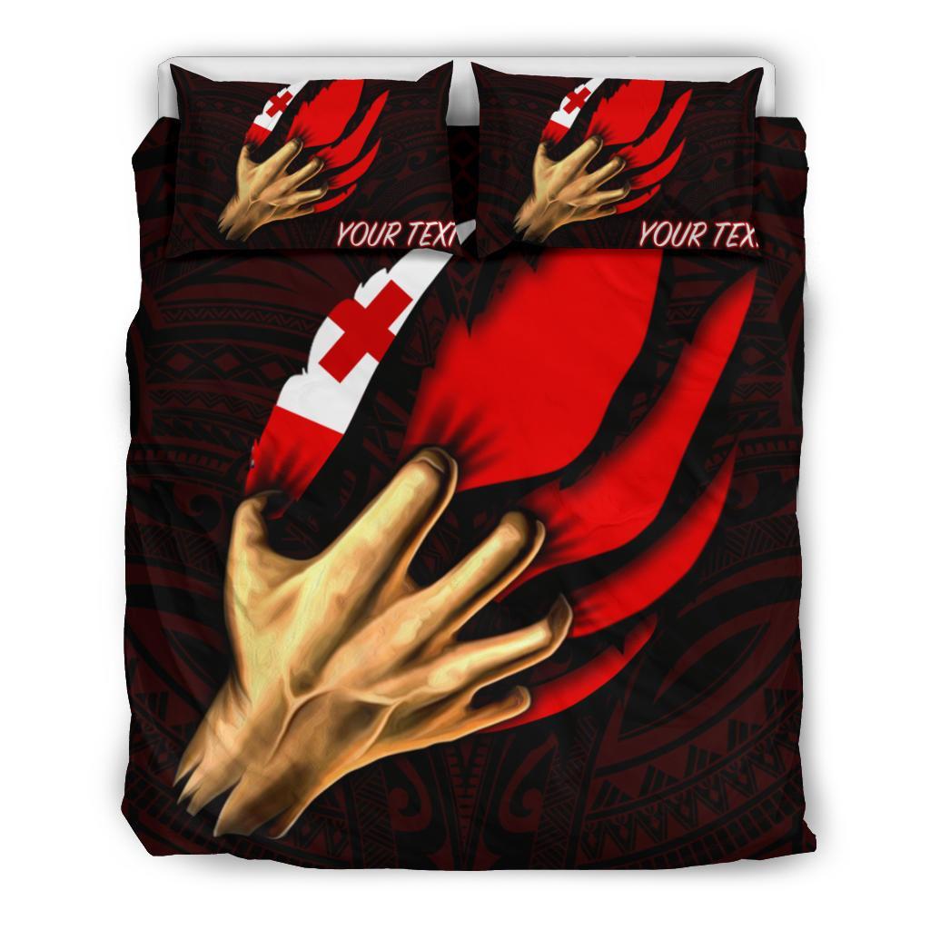 Tonga Personalised Bedding Set - Tonga In Me (Red) - Polynesian Pride