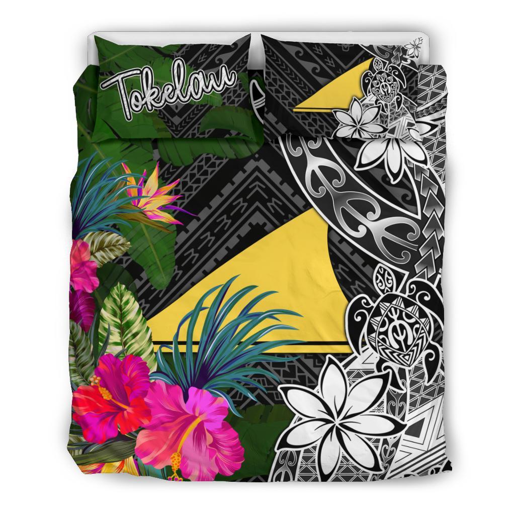 Tokelau Bedding Set - Turtle Plumeria Banana Leaf - Polynesian Pride