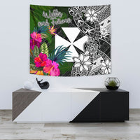 Wallis And Futuna Tapestry - Turtle Plumeria Banana Leaf - Polynesian Pride