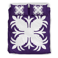 Hawaiian Bedding Set Royal Pattern - Purple - A2 Style Purple - Polynesian Pride