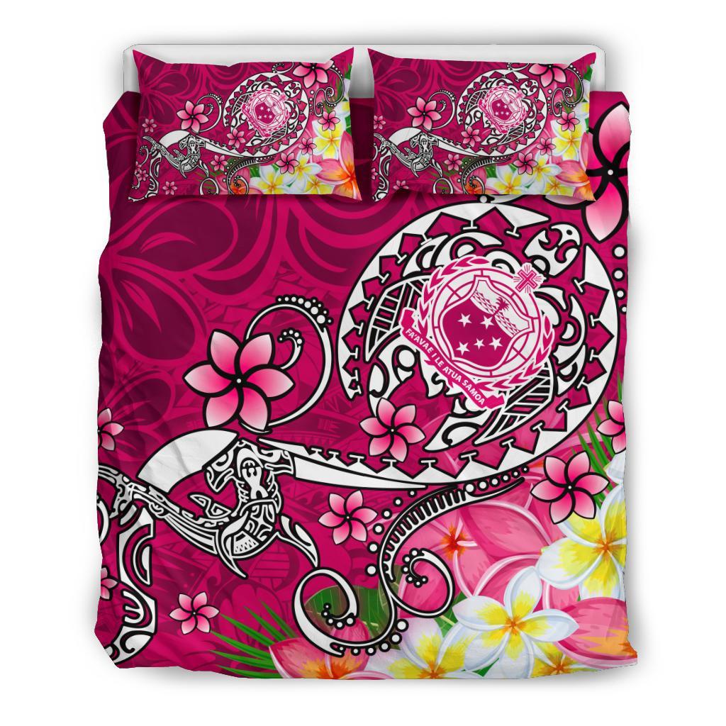 Samoa Bedding Set - Turtle Plumeria (Pink) - Polynesian Pride