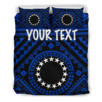 Cook Island Personalised Bedding Set - Seal With Polynesian Tattoo Style ( Blue) - Polynesian Pride