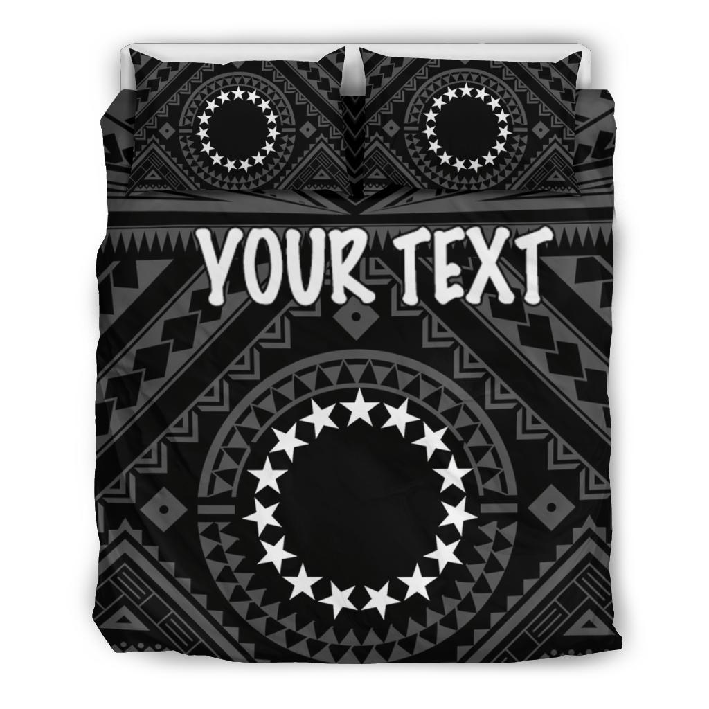 Cook Island Personalised Bedding Set - Seal With Polynesian Tattoo Style ( Black) - Polynesian Pride