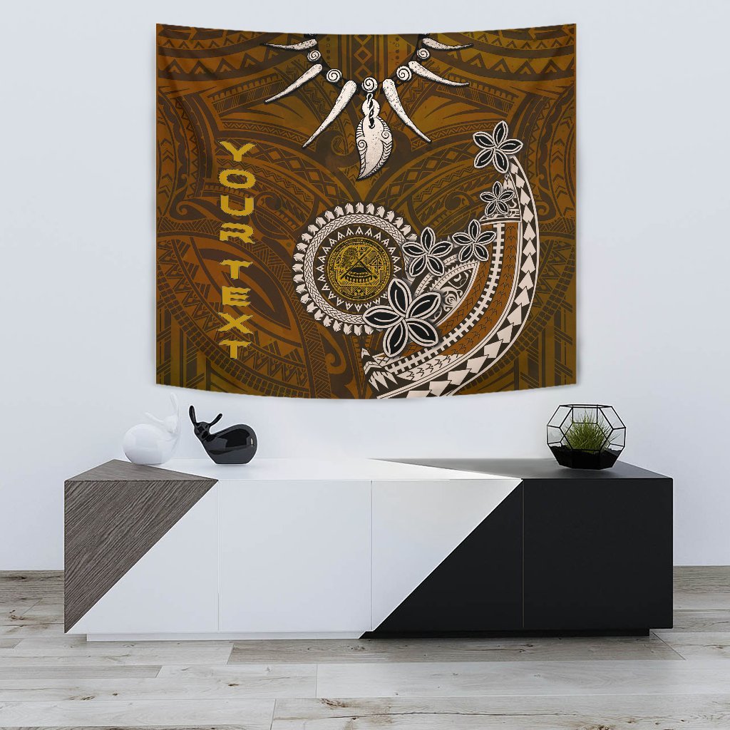 American Samoa Custom Personalised Tapestries - Polynesian Boar Tusk - Polynesian Pride