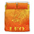 Sun In Leo Zodiac Bedding Set Polynesian Tattoo Simple - Orange - Polynesian Pride
