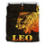 Sun In Leo Zodiac Bedding Set Polynesian Tattoo Simple - Orange Black - Polynesian Pride