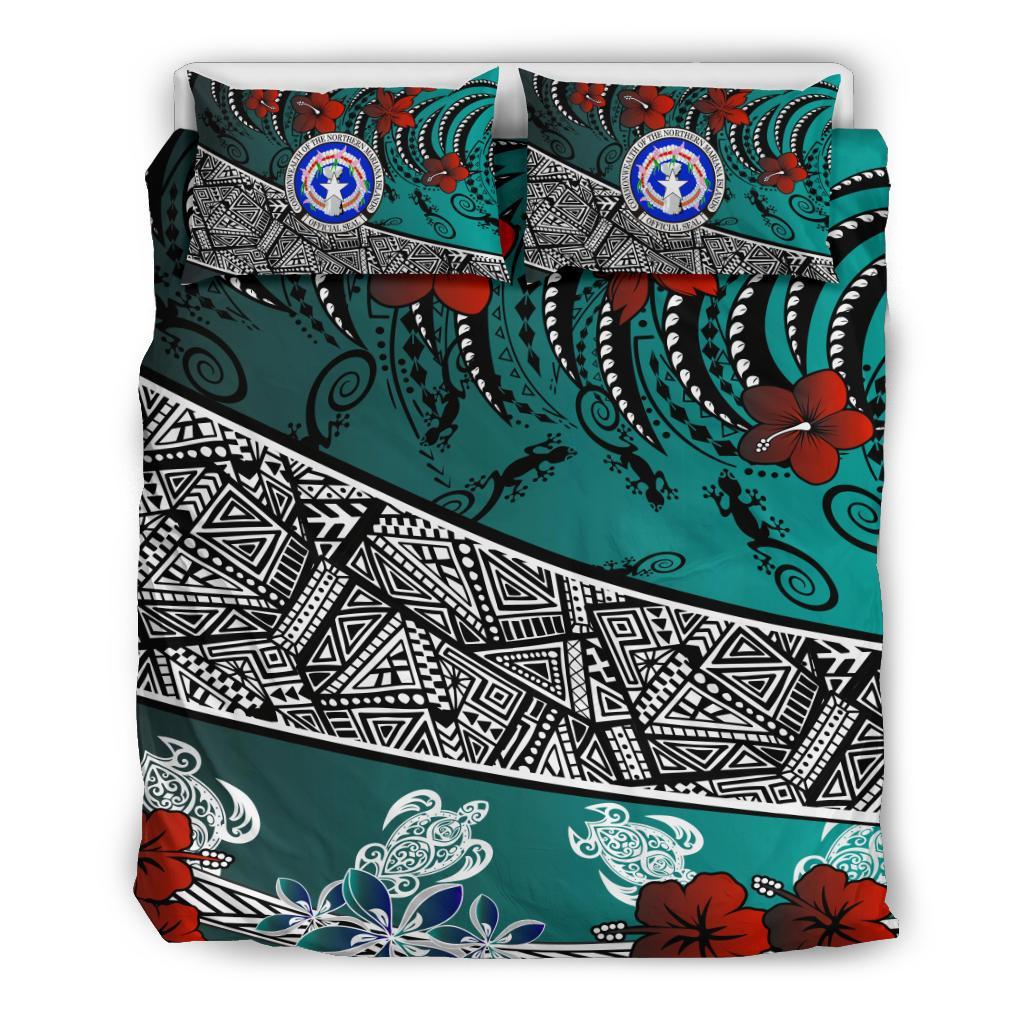 Northern Mariana Bedding Set - Lizard And Turtle Green - Polynesian Pride
