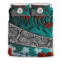 Niue Bedding Set - Lizard And Turtle Green - Polynesian Pride