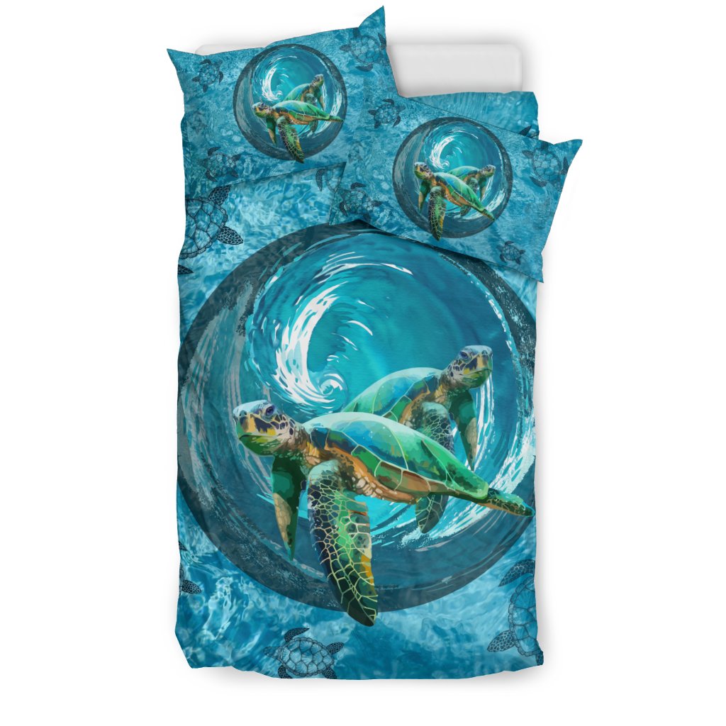 Hawaiian Whirlpool Turtle Polynesian Bedding Set - Polynesian Pride